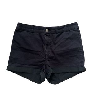 Black Stretch Mini Shorts